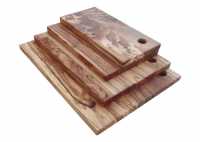 Tagliere in legno di ulivo rettangolare con foro